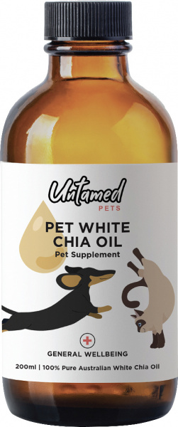Untamed Pets White Chia Seed Oil G/F 200ml