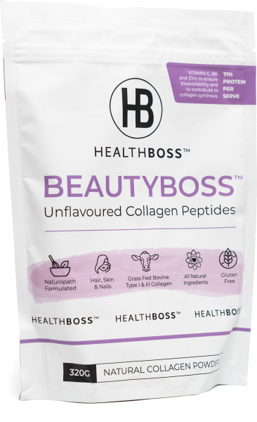 Health Boss Beauty Boss Unflavoured Collagen Peptides 320g Pouch