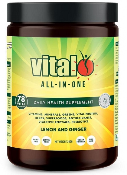 Vital Organic All-In-One Lemon & Ginger G/F 300gm